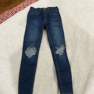 Free People Distressed Knee High waisted